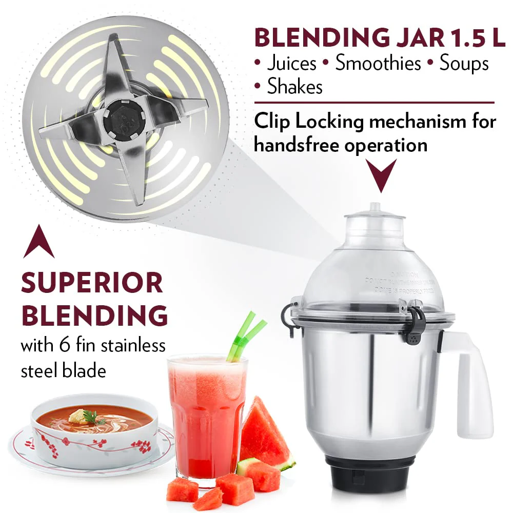 Supermax Mixer Grinder-Red - Image 9