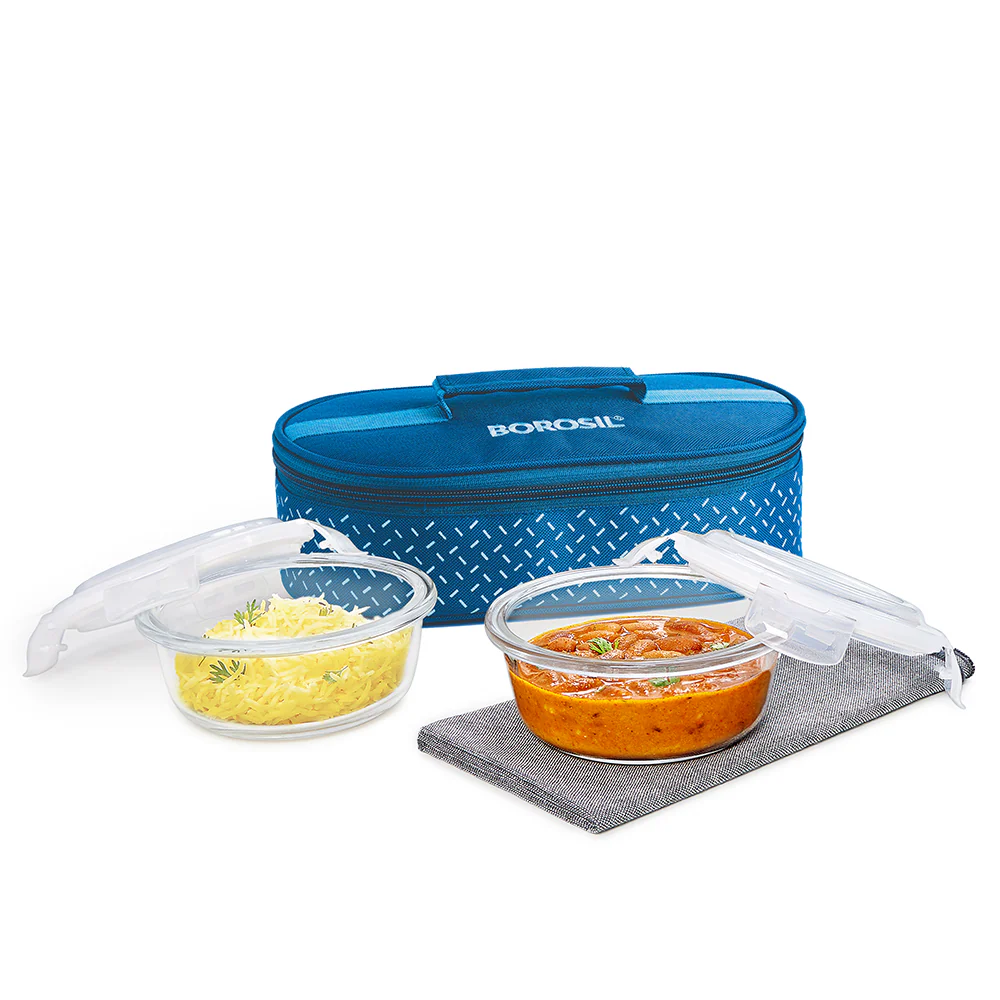 Teal Round Glass Lunch Box - Image 2