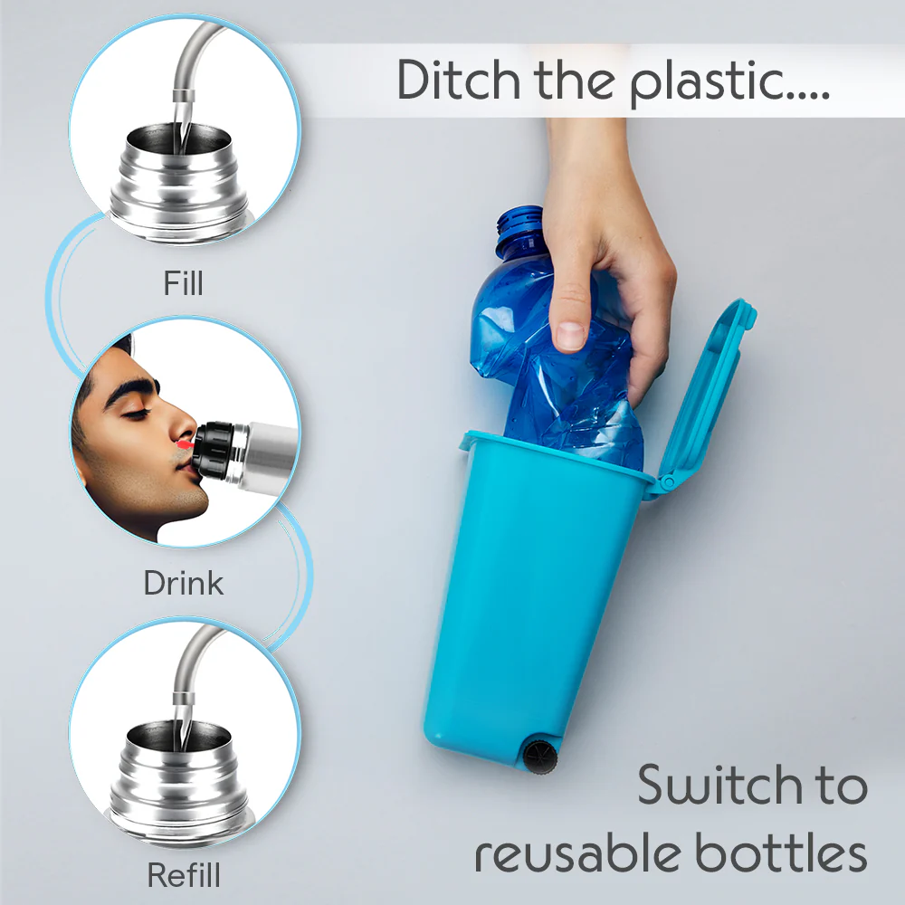 Thermo Flask Double Wall Bottle, Black CP - Image 7