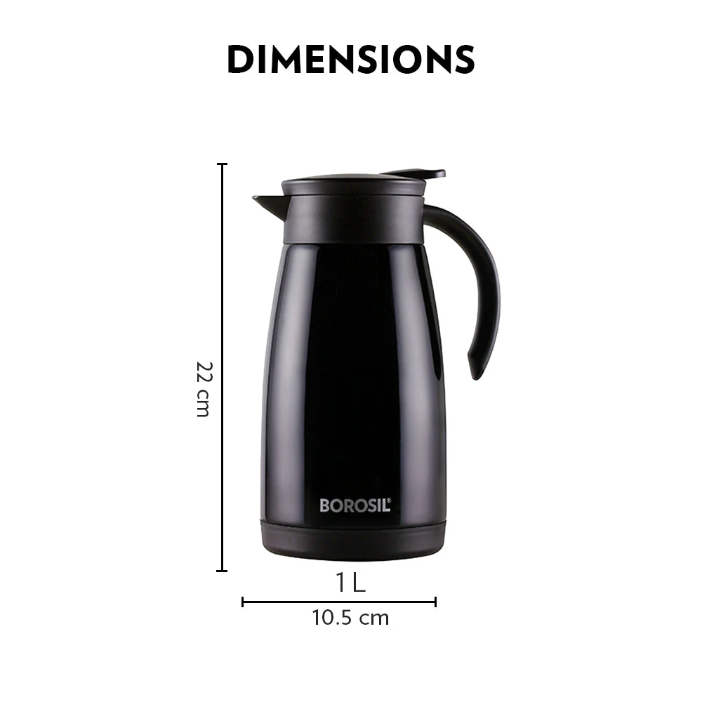 Borosil Insulated Tea Pot, Black, 500ml - Image 7