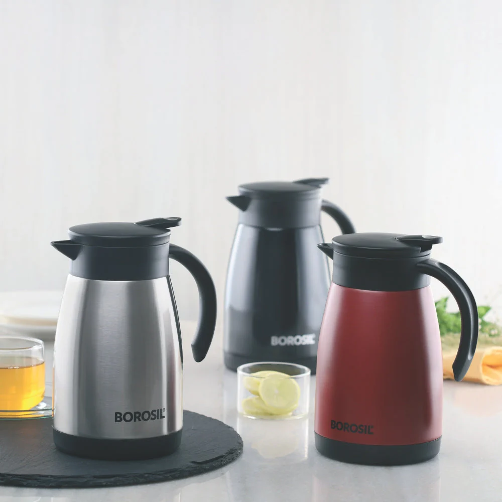 Borosil Insulated Tea Pot, Red, 1.5L - Image 2