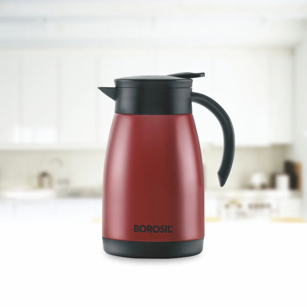 Borosil Insulated Tea Pot, Red, 1.5L - Image 4