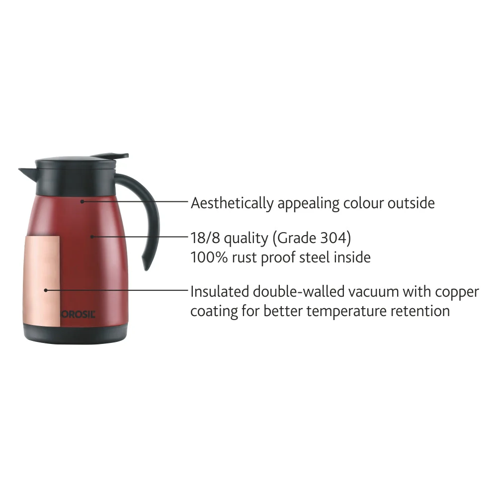 Borosil Insulated Tea Pot, Red, 1.5L - Image 8