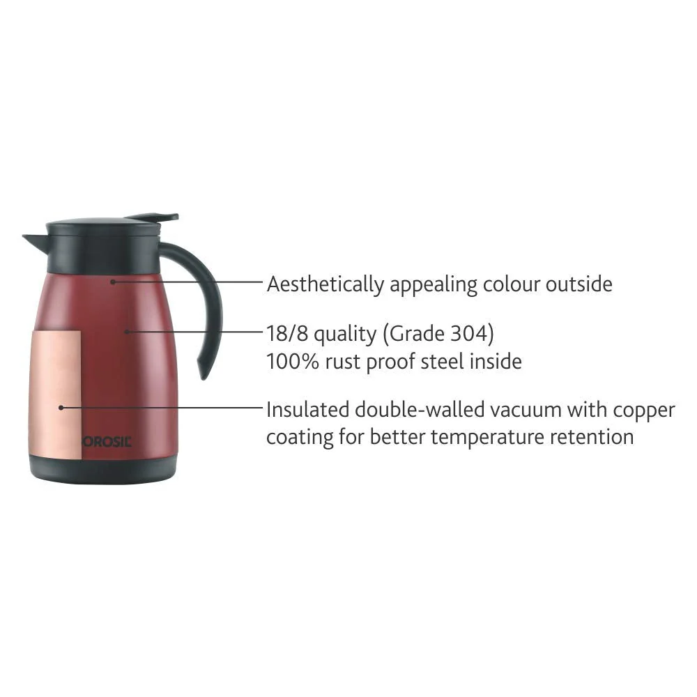 Borosil Insulated Tea Pot, Red - Image 3