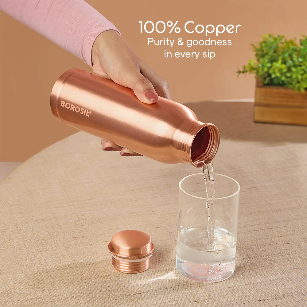 Thirtha Plain Copper Bottle - Image 12