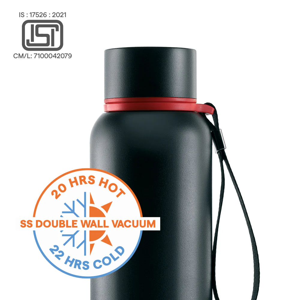 Trek Double Wall Bottle, Black - Image 2