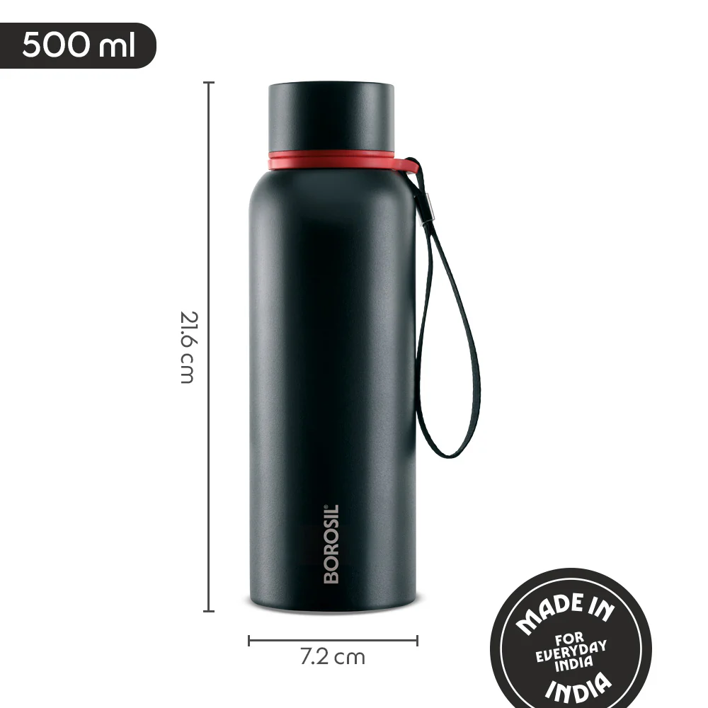Trek Double Wall Bottle, Black - Image 3