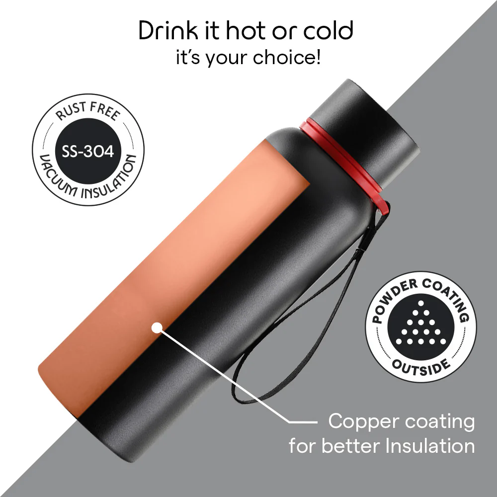 Trek Double Wall Bottle, Black - Image 6