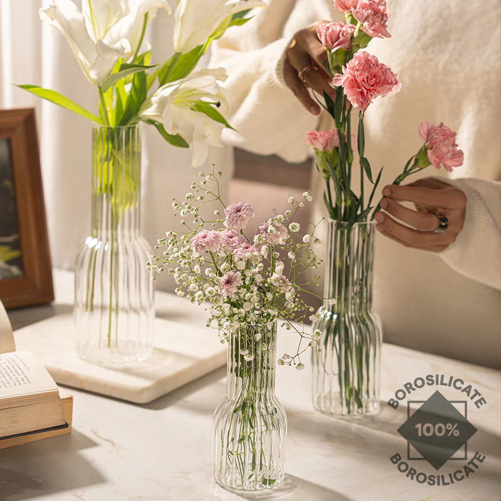 Trinity Fluted Vases - Set of 3 - Image 4