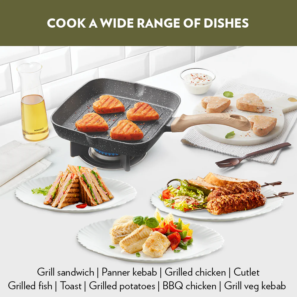 Vajra Nonstick Square Grill Fry Pan - Image 7