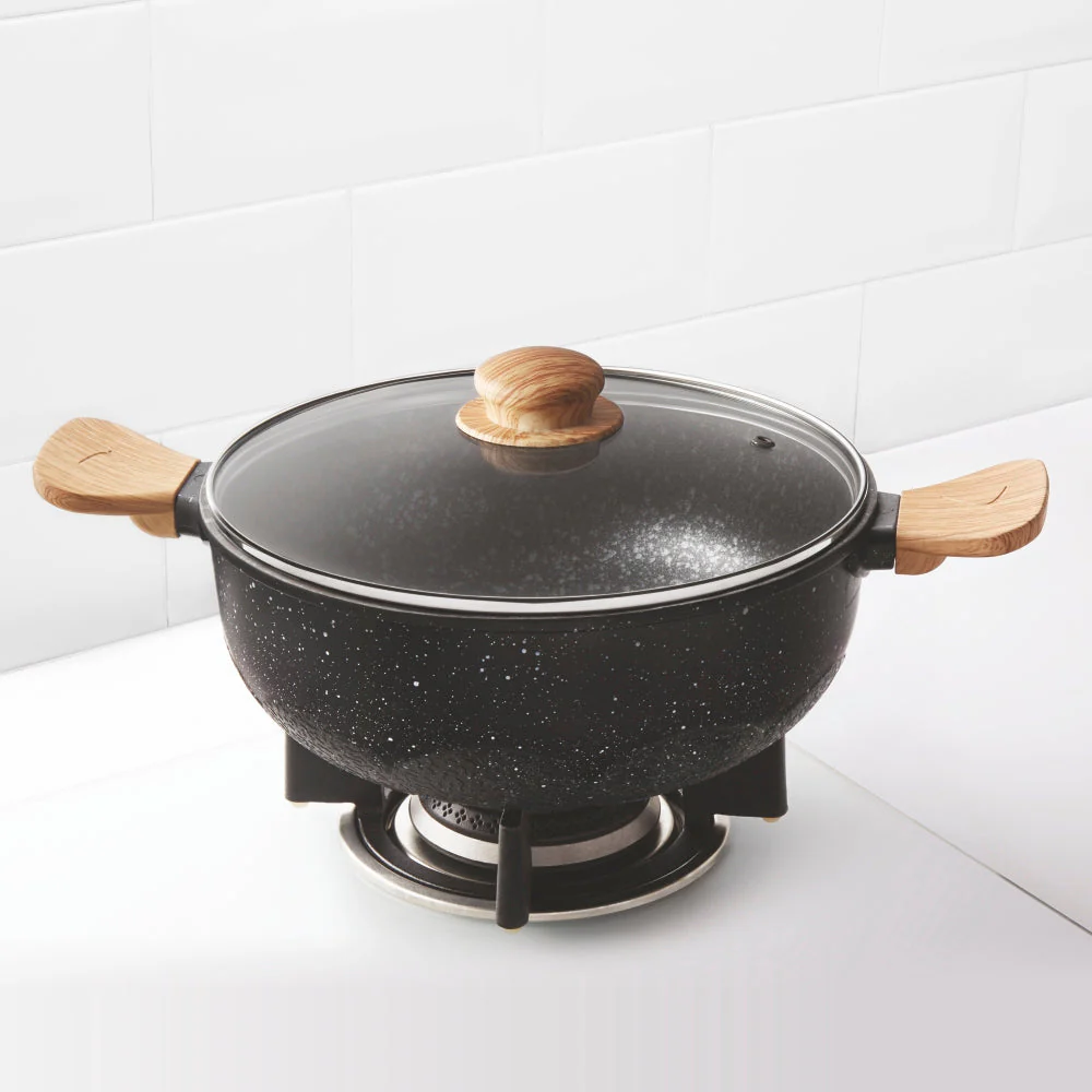 Vajra Nonstick Deep Kadai w Glass Lid - Image 3