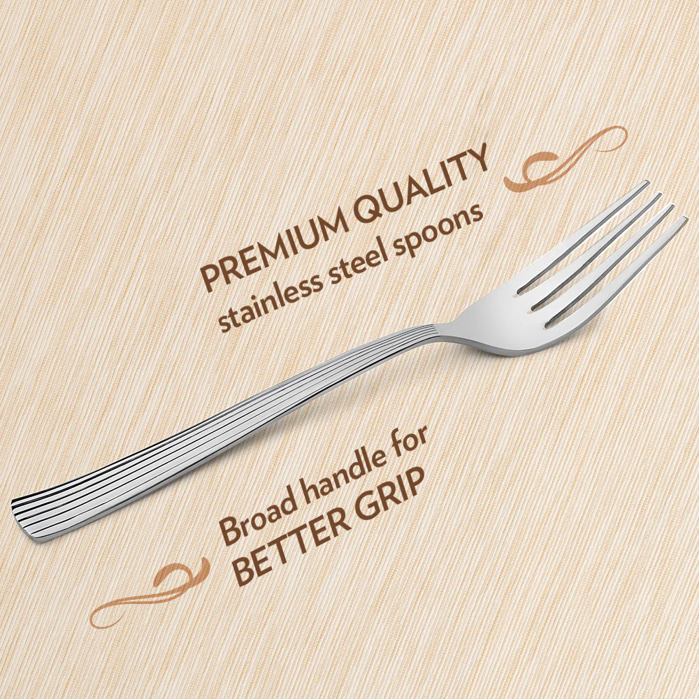 Borosil Vintage Dinner Fork, Set of 6-19.5 cm - Image 6