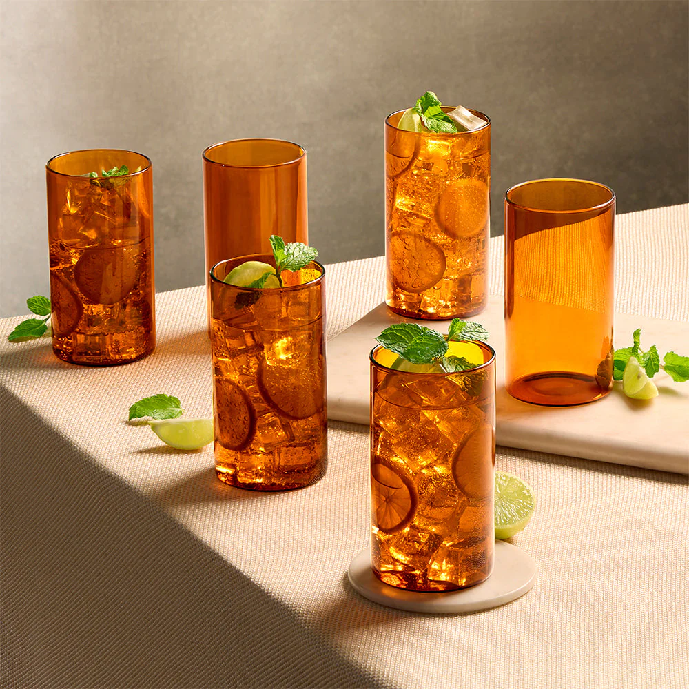 Borosil Vision Amber Glass Set - Image 2
