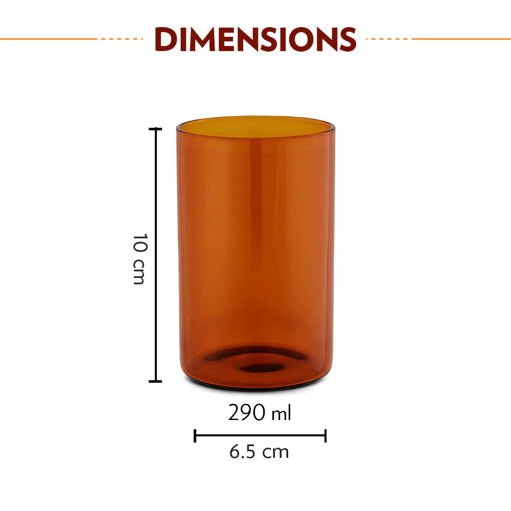 Borosil Vision Amber Glass Set - Image 3