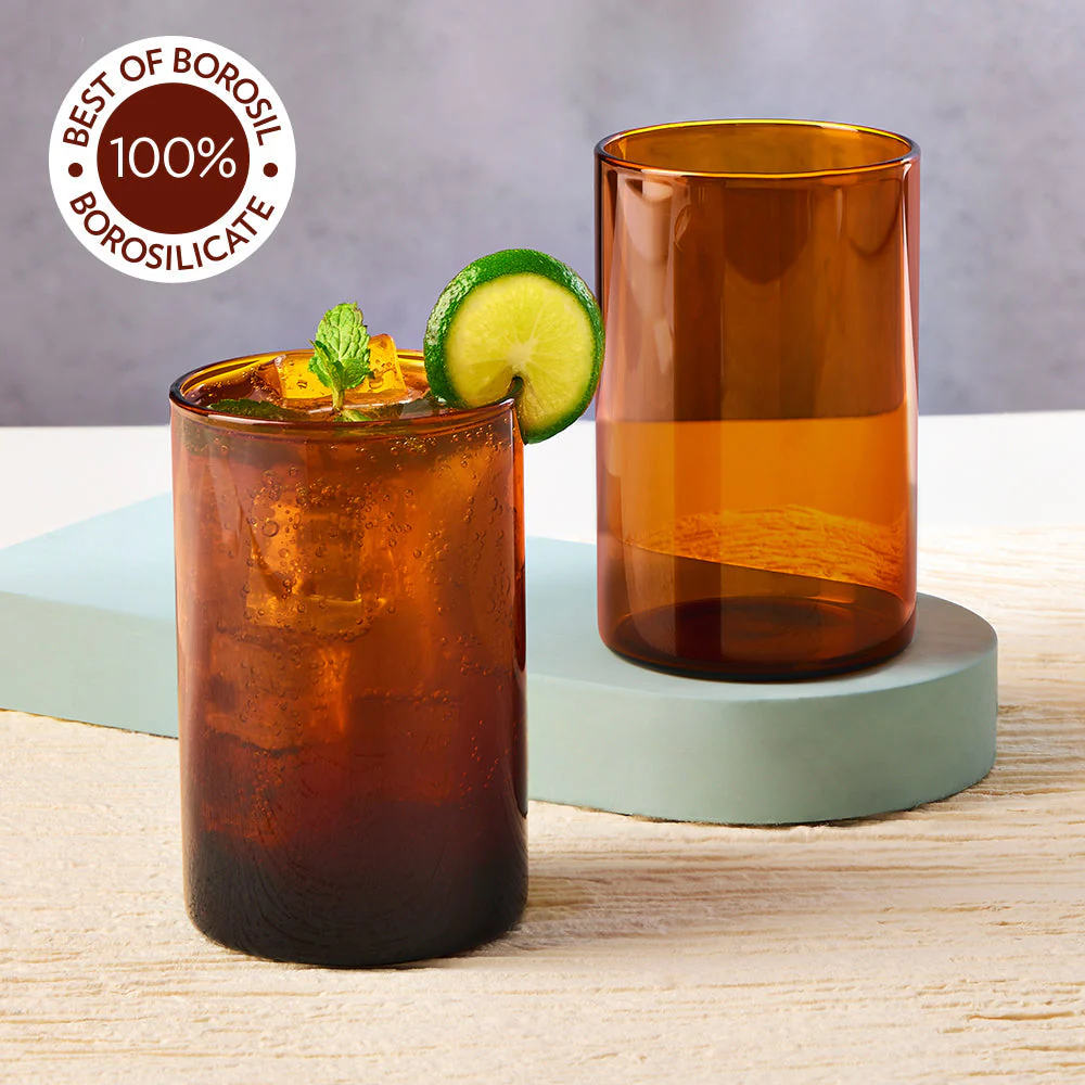 Borosil Vision Amber Glass Set - Image 5